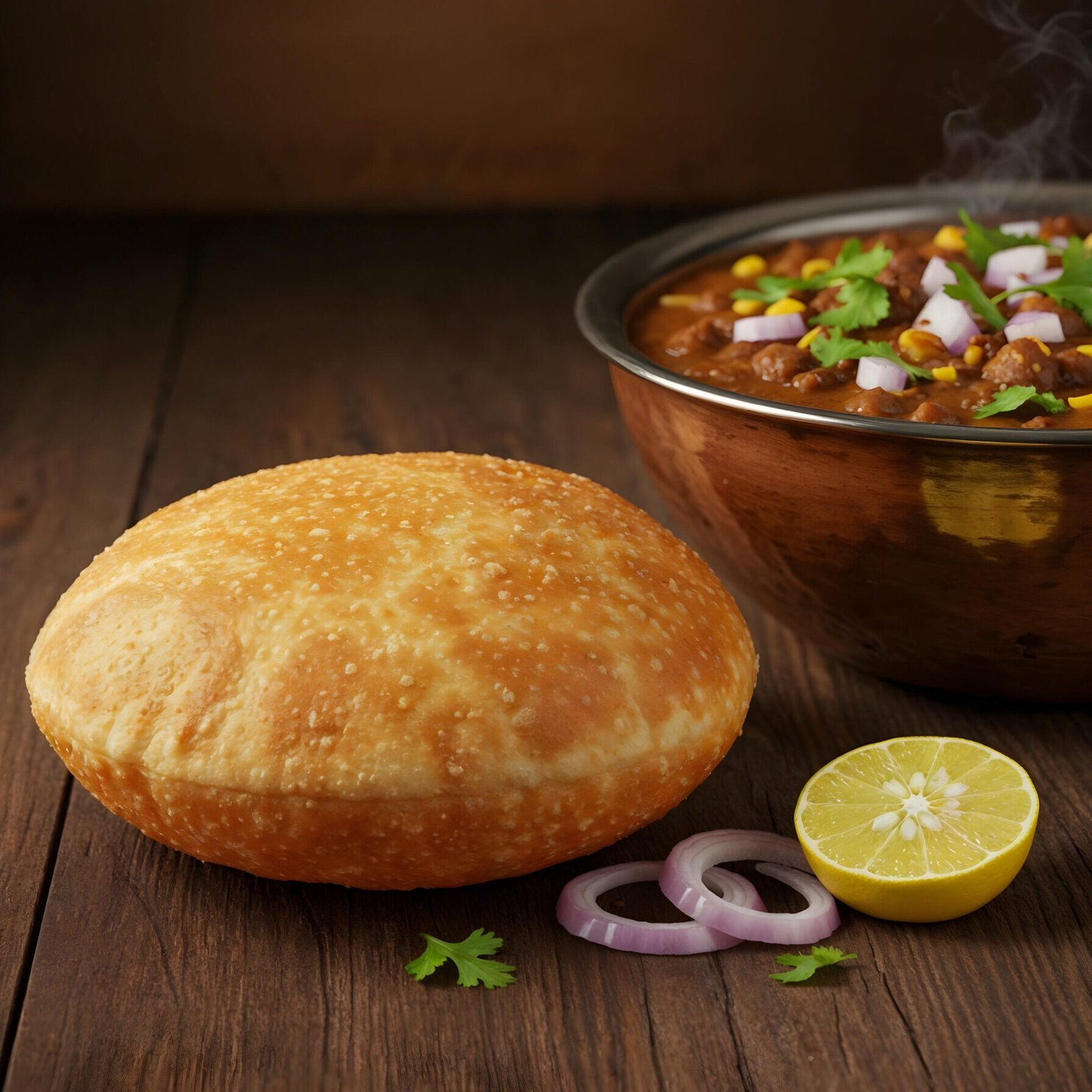 chole bhature dish